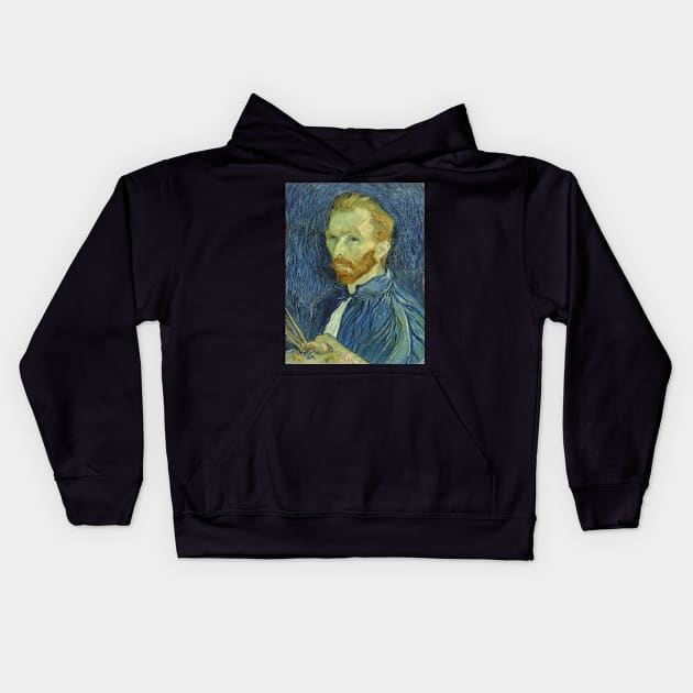 Van Gogh Portrait Kids Hoodie by Tamie